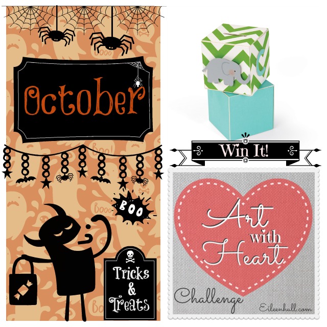 Art with Heart Challenge October "Tricks & Treats" Sizzix Prize Pack | Eileenhull.com