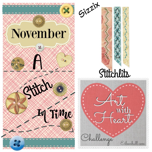 Art with Heart November Challenge Introducing Sizzix Stitchlits | Eileenhull.com